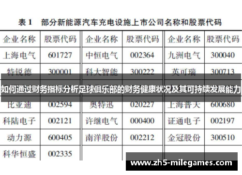 如何通过财务指标分析足球俱乐部的财务健康状况及其可持续发展能力